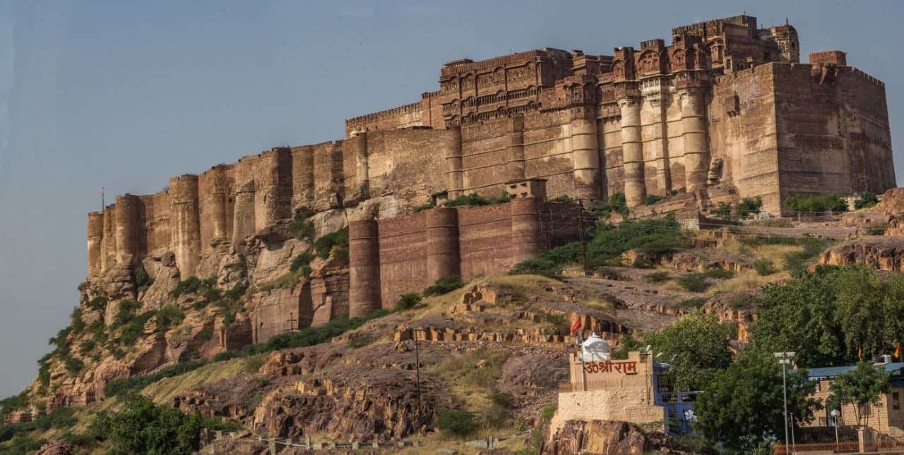 Mehrangarh Fort walls at Jodhpur