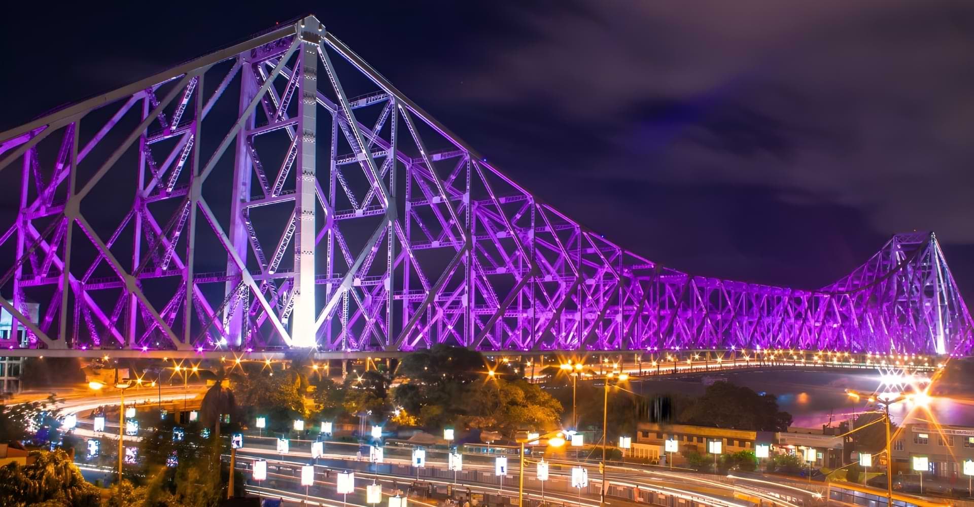 Howrah Bridge Night View Kolkata Tour Packages by Taxi Service Howrah Bridge Kolkata Tour