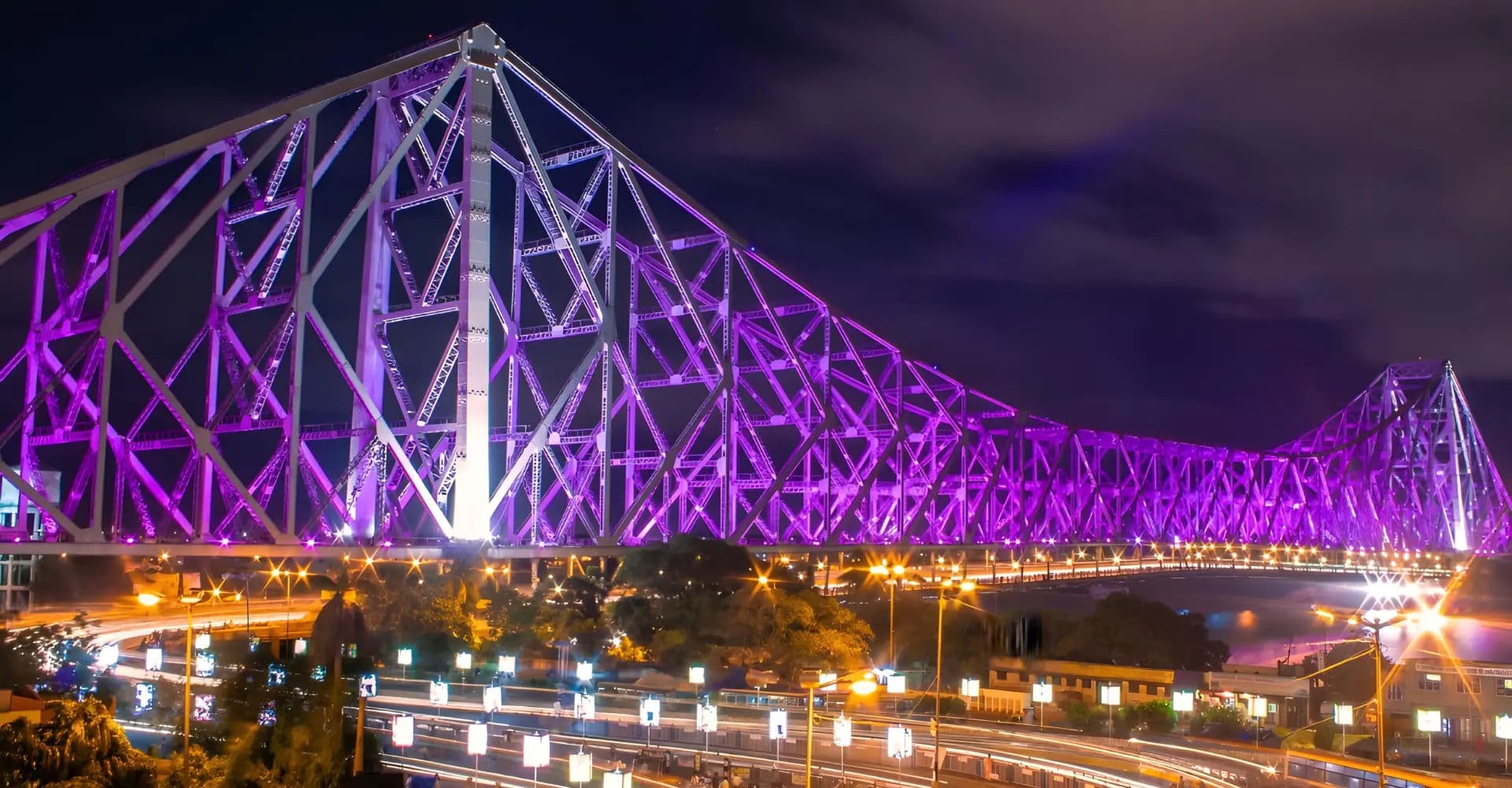 Howrah Bridge Night View Kolkata Tour Packages by Taxi Service Howrah Bridge Kolkata Tour